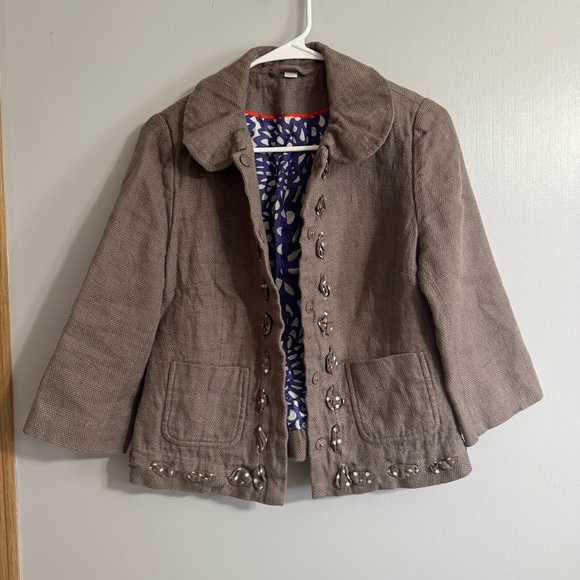 Boden Jackets & Blazers - Boden Oatmeal Brown Blazer Size 6